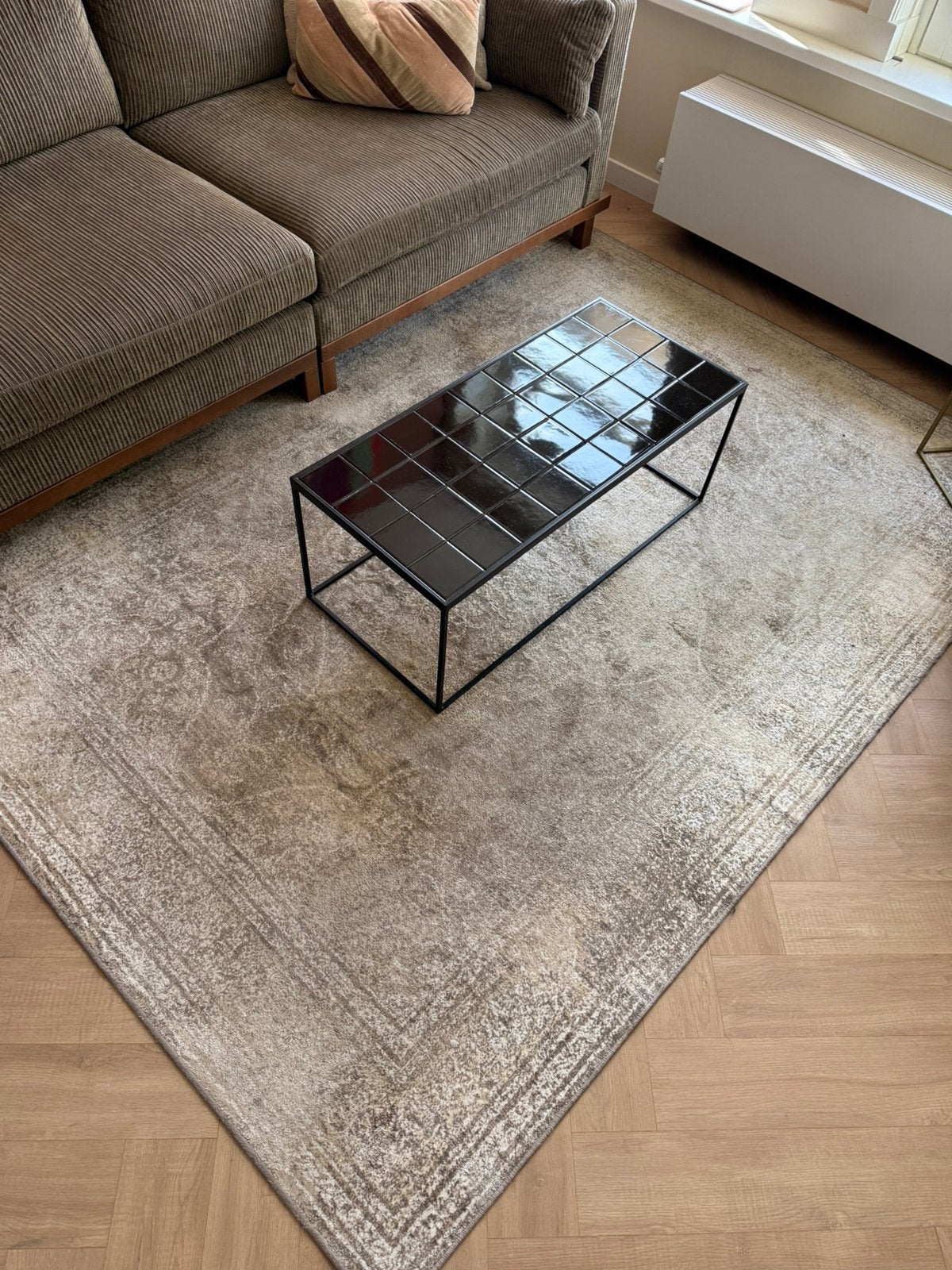 Dutchbone vloerkleed, Ophalen, Gebruikt, Beige, 150 tot 200 cm