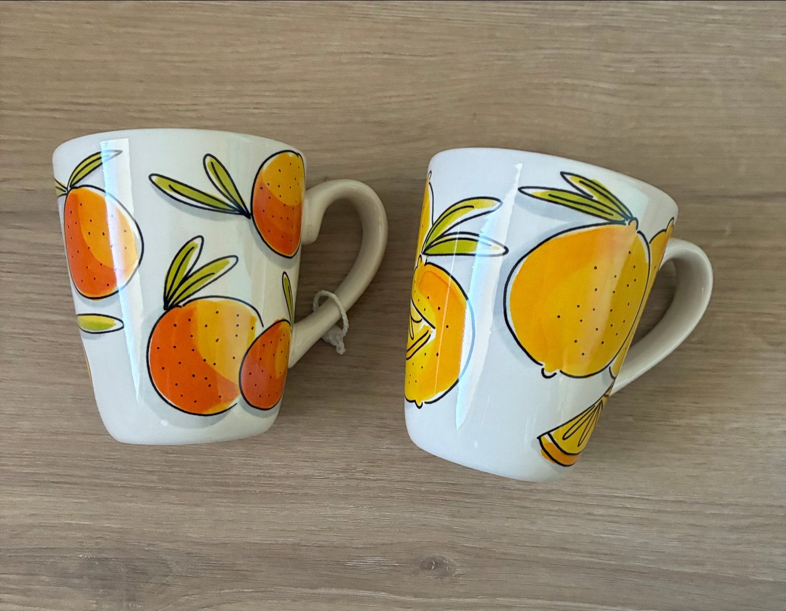 Blond Amsterdam mokken - Oranje/Citrus design (set van 2), Blond Amsterdam, Ophalen of Verzenden, Steen/keramiek, Meerkleurig