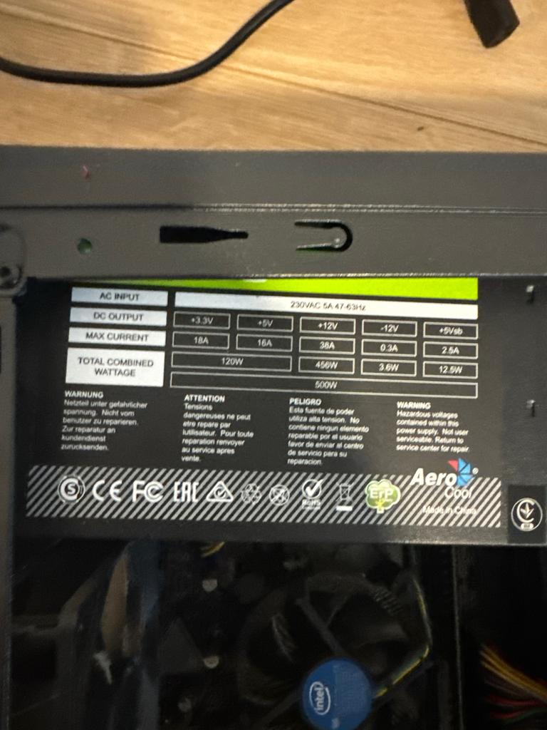 Desktop PC 16GB GTX 1050 TI, Computers en Software, Desktop Pc's, Ophalen of Verzenden, Gebruikt, 16 GB, Met videokaart