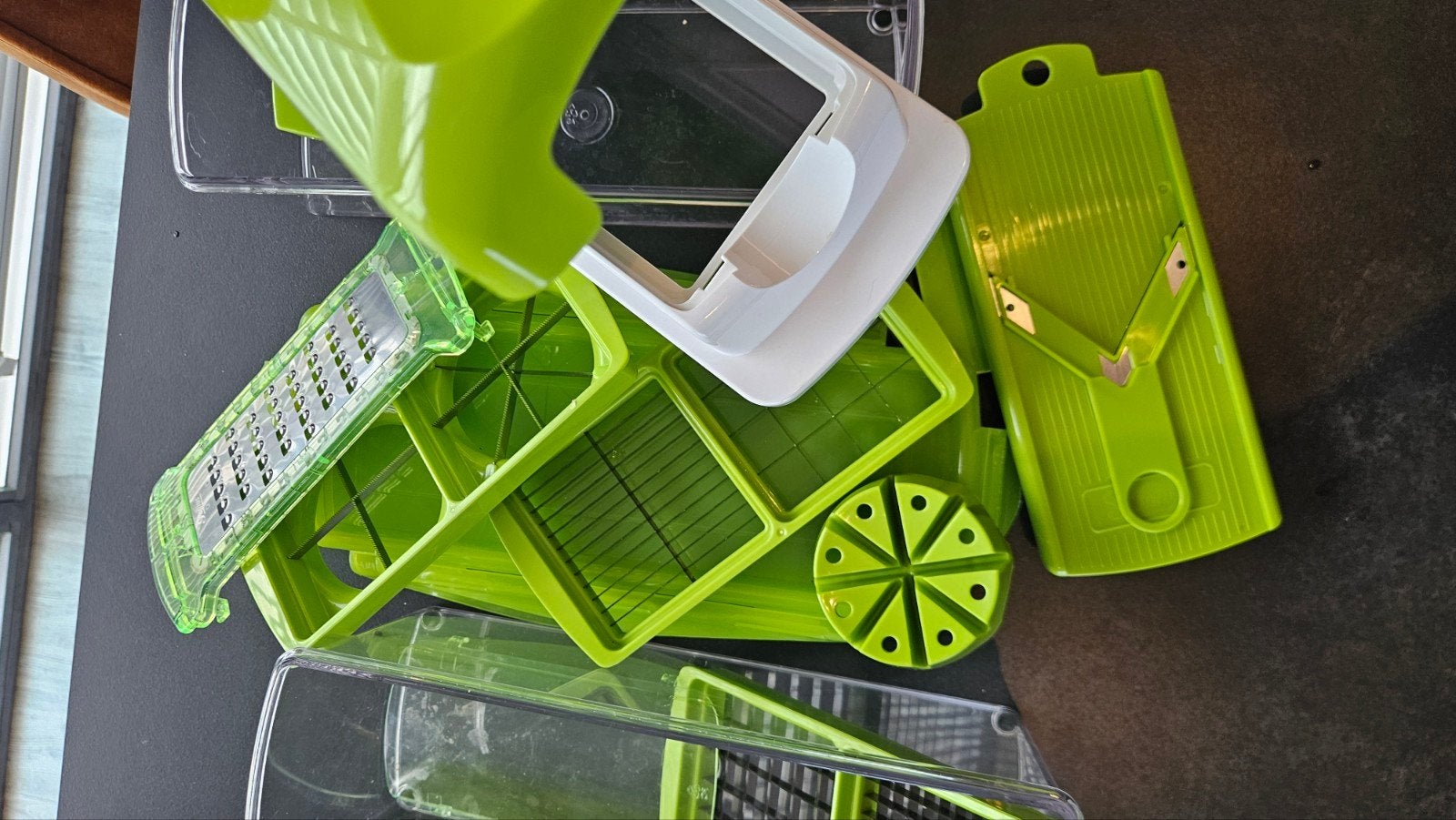 Genius Nicer Dicer Plus - Groentesnijder en rasp, Kunststof, Ophalen of Verzenden, Overige merken, Groen