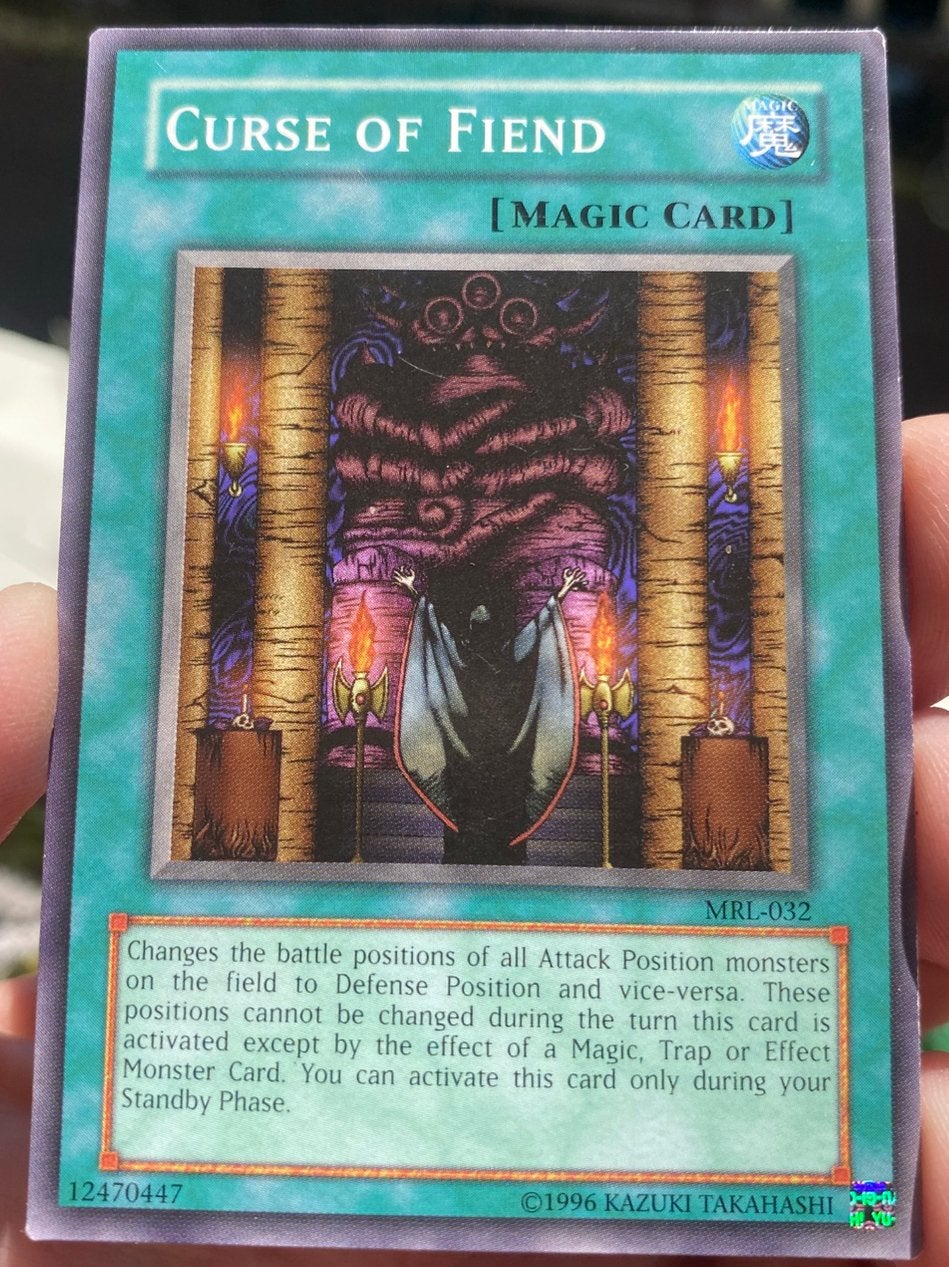 Yu-Gi-Oh! Curse of Fiend MRL Old US Magic Print !, Ophalen of Verzenden, Gebruikt, Losse kaart
