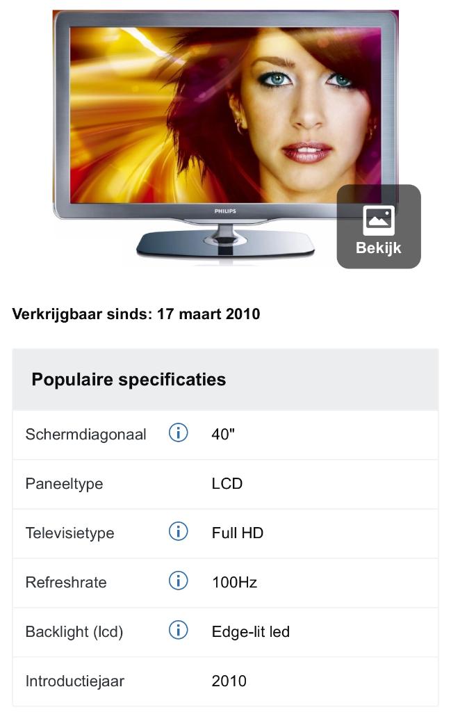 Philips TV, Audio, Tv en Foto, Televisies, Ophalen, Philips, Gebruikt, LCD