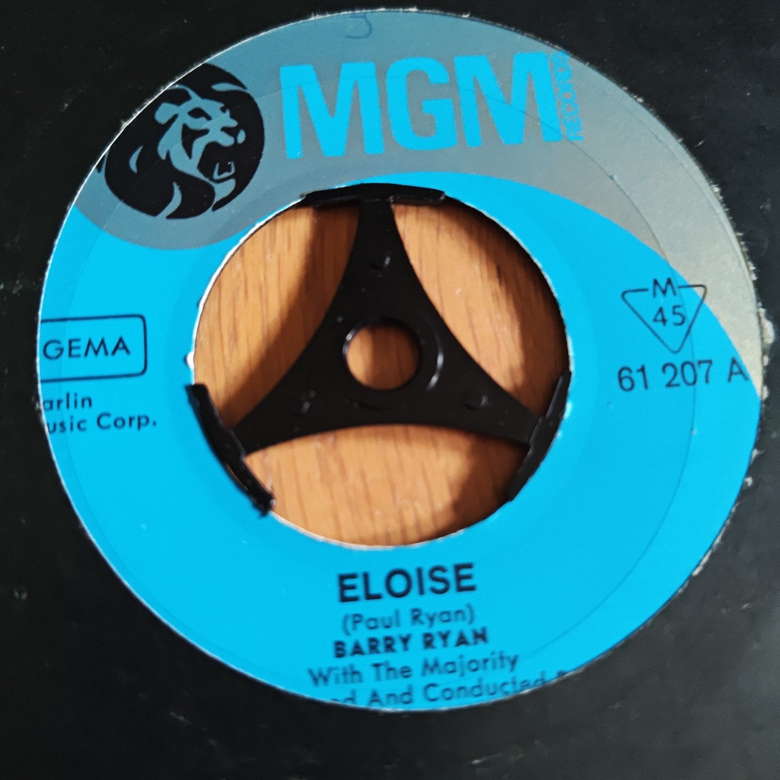 Barry Ryan - Eloise (MGM 45 toeren vinyl single), Gebruikt, 7 inch, Ophalen of Verzenden, Pop