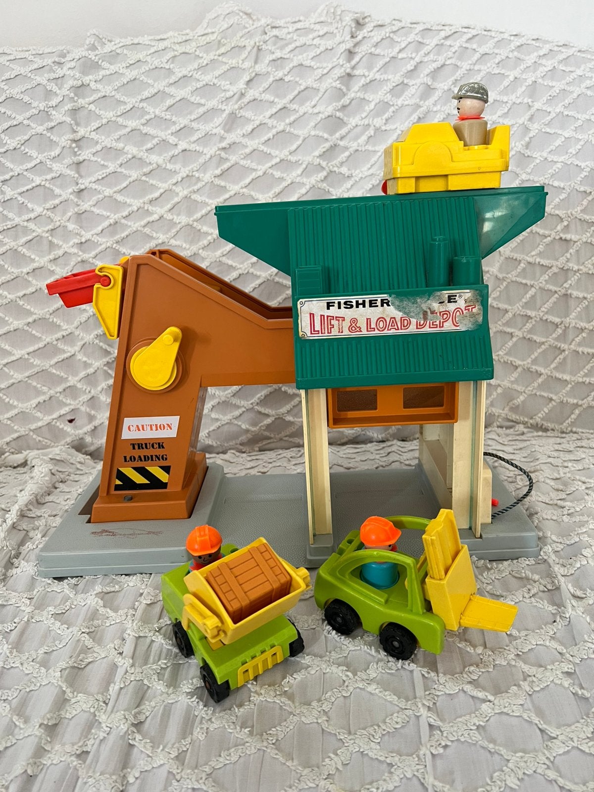 Vintage Fisher Price laad- en liftdepot., Ophalen of Verzenden, Gebruikt, Speelset
