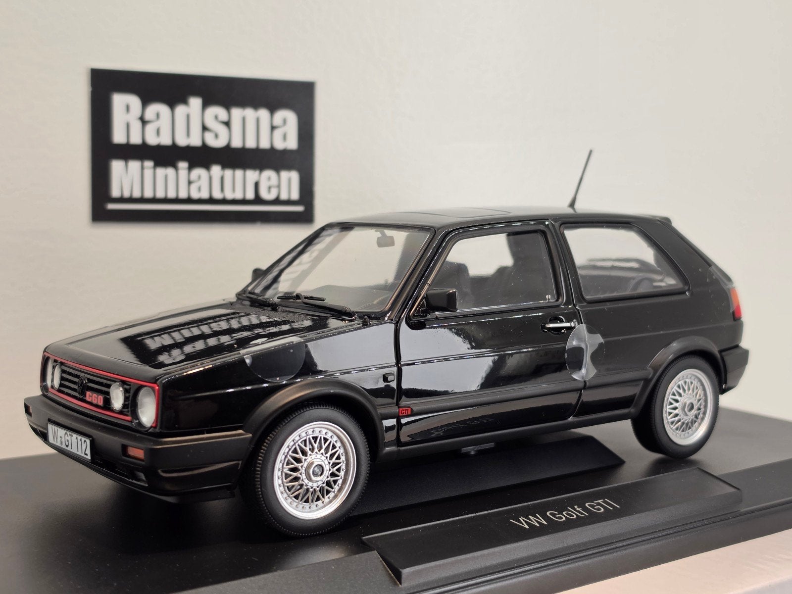 Volkswagen Golf G60 Gti Mk2 - Zwart - 1:18 Norev, Auto, Nieuw, Norev, Ophalen of Verzenden