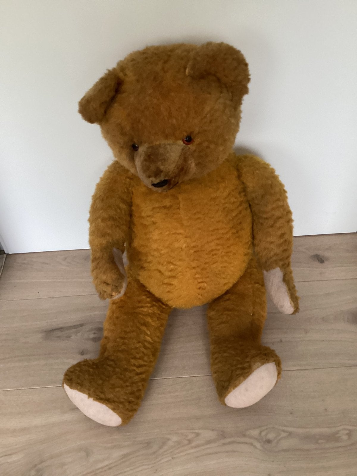 Oude Teddy Beer met stro gevuld, Ophalen of Verzenden