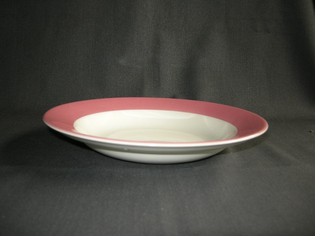 Boch, roomwit met rose, 4 soepborden, Antiek en Kunst, Antiek | Servies los, Ophalen of Verzenden