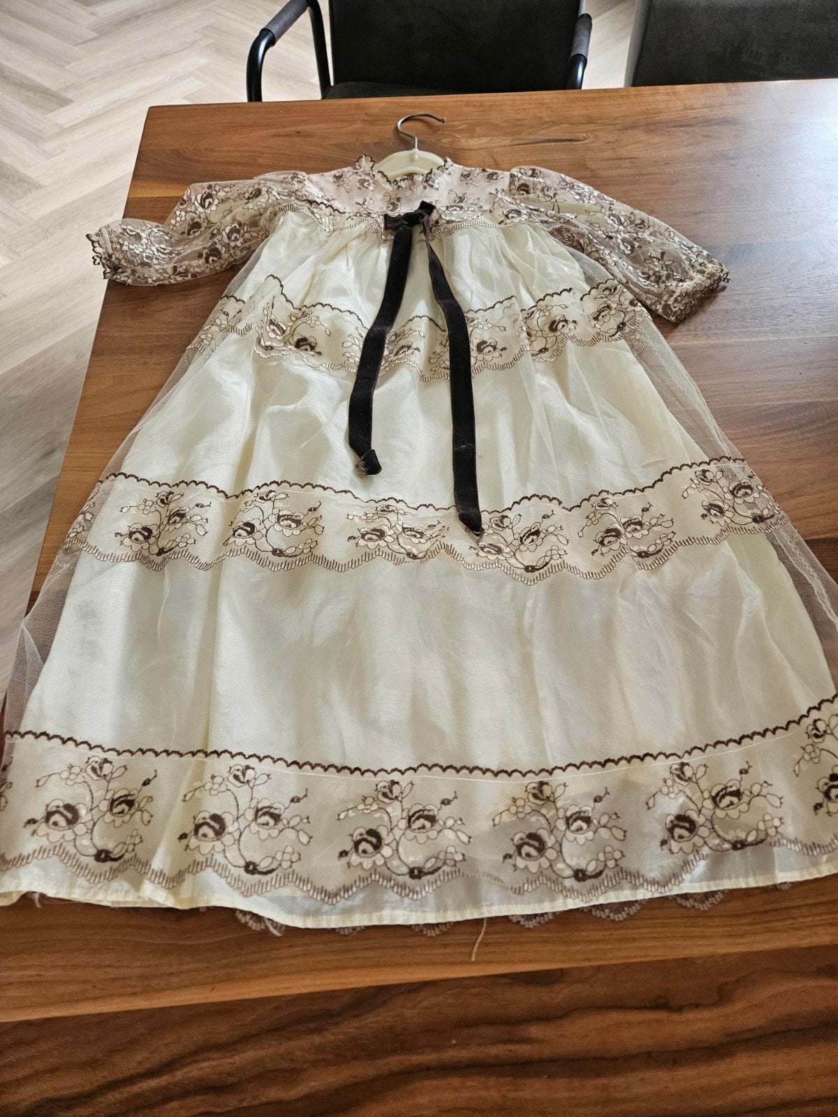 Prachtige Doopjurk / Feestjurk met Kant en Lint, Kinderen en Baby's, Ophalen of Verzenden, Zo goed als nieuw, Onbekend, Meisje