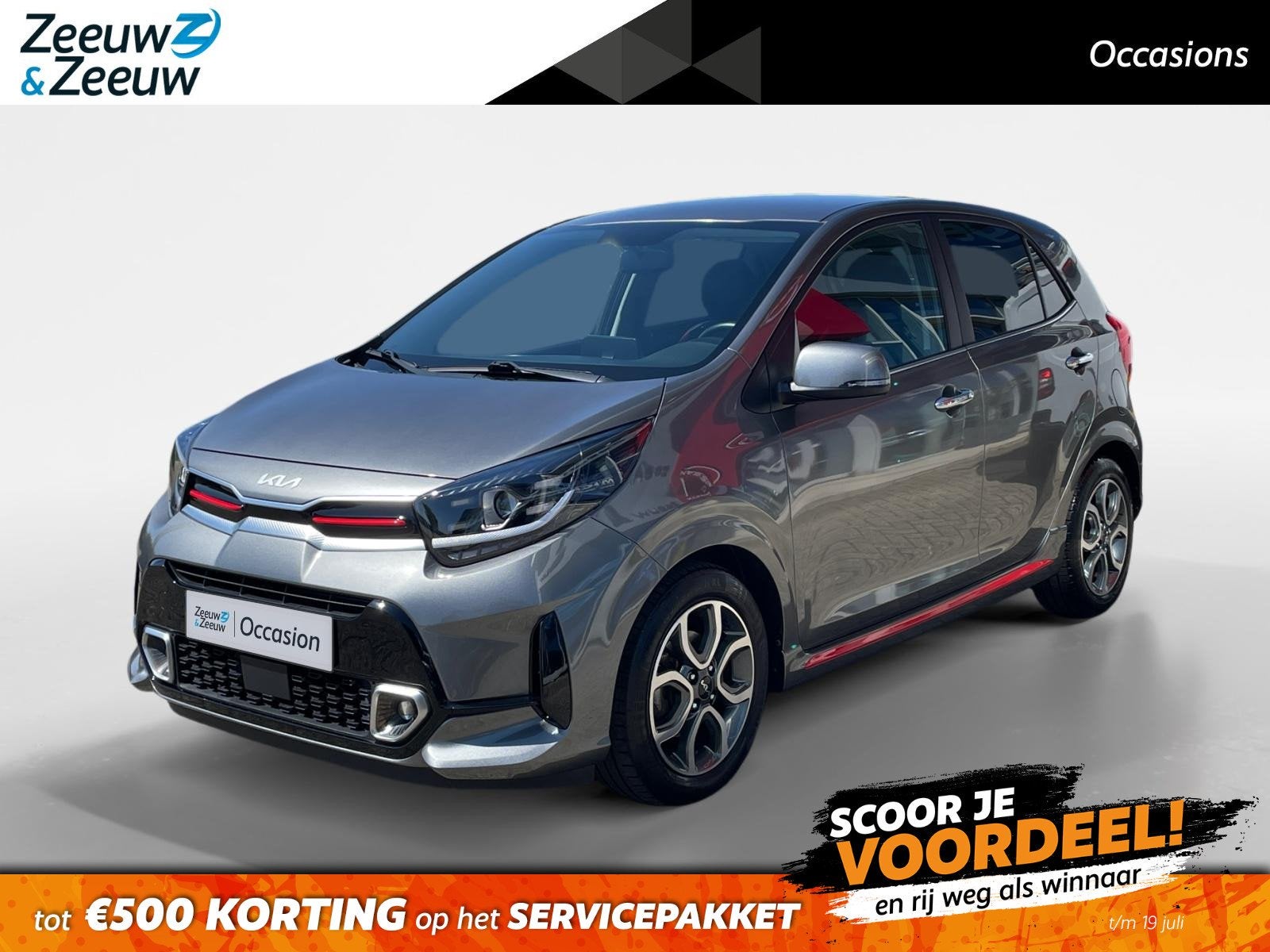 Kia Picanto 1.0 DPi GT-Line | Tijdelijk Extra Voordeel Tijde, Auto's, Kia, Bedrijf, Te koop, Picanto, ABS, Achteruitrijcamera