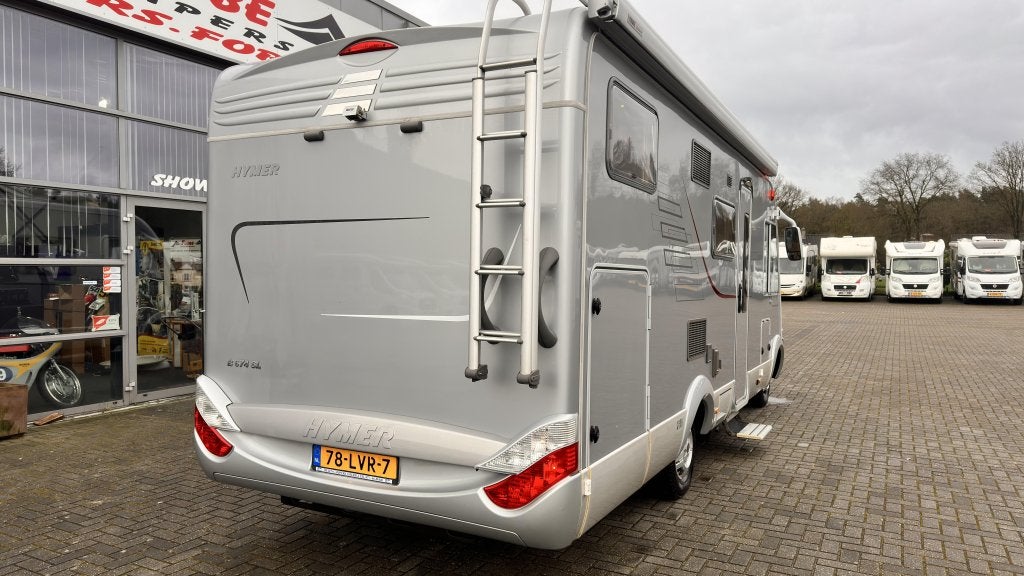 Enkele bedden|Topstaat Hymer B674 SL Uit 2010 111dkm|160PK, Caravans en Kamperen, Campers, Integraal, Luifel, Ringverwarming, Bedrijf
