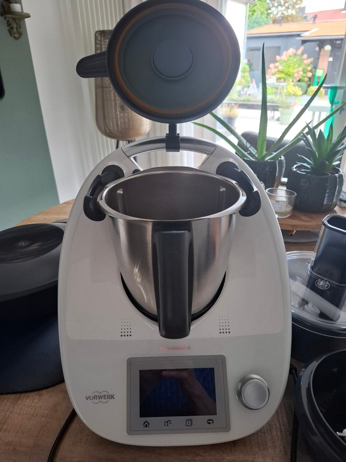 Thermomix TM5 met veel accessoires, Ophalen, Gebruikt, 3 snelheden of meer, 2 tot 3 liter
