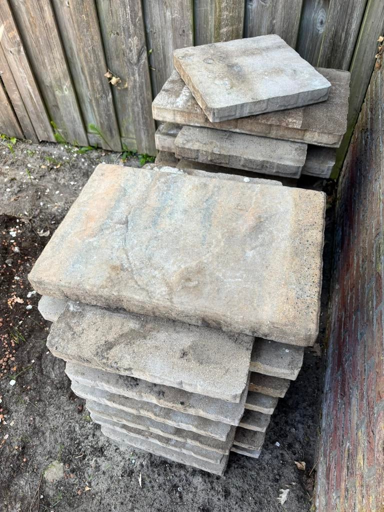Gratis af te halen: 29stuks 60x40 betontegel, Ophalen, Gebruikt, 5 tot 10 m², Beton