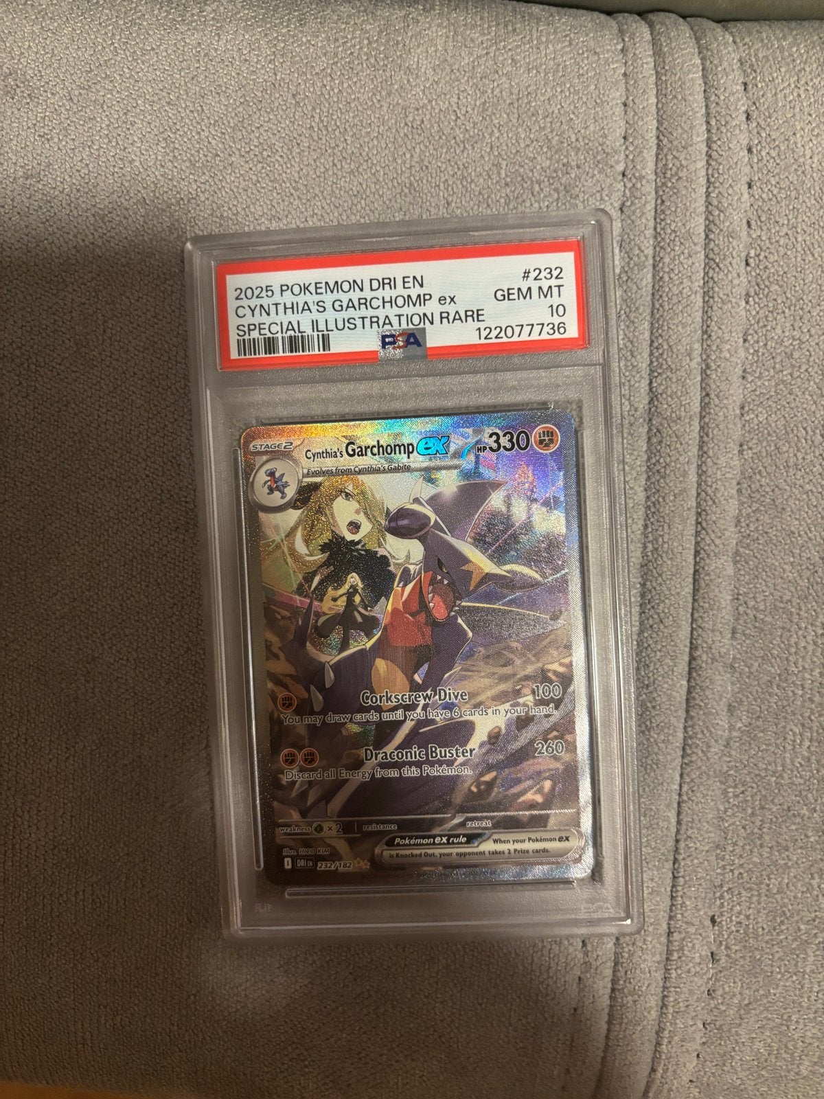 Cynthia's Garchomp ex PSA 10 GEM MT Pokemon Kaart, Ophalen of Verzenden, Nieuw, Losse kaart