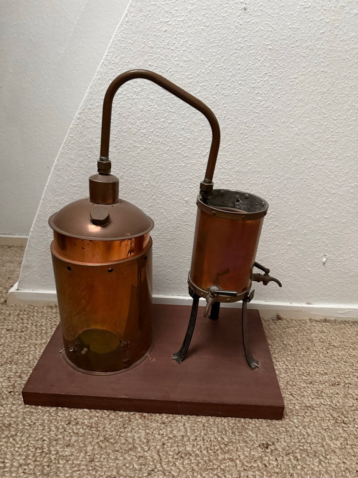 Antieke Koperen Distilleerketel - Decoratief Stuk, Ophalen, Koper