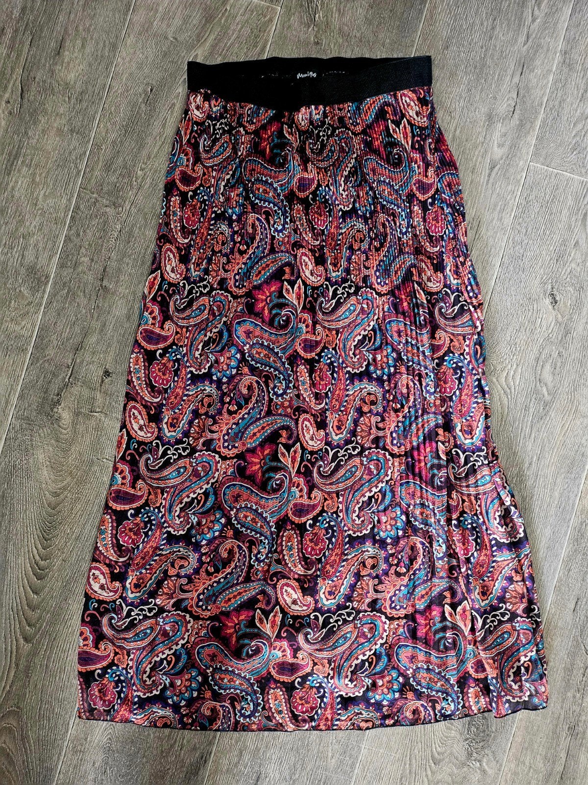 Moniques Ivoriëten plooirok met paisleyprint, maat L, Kleding | Dames, Meerkleurig, Moniques Ivoriëten, Maat 42/44 (L), Ophalen of Verzenden