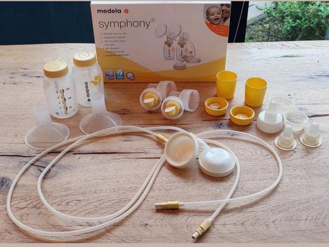 Medela Symphony Dubbele Afkolfset - Compleet, Zonder Pomp, Ophalen of Verzenden, Zo goed als nieuw