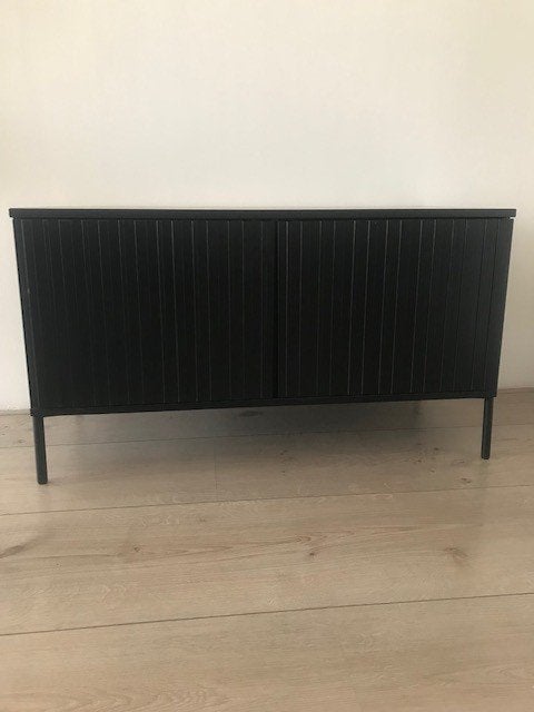 tv-meubel zwart Woood, Ophalen, 100 tot 150 cm, Zo goed als nieuw, Minder dan 100 cm