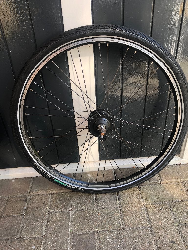 achterwiel Inter 8 v- naaf (als nieuw) met Schwalbe band, Ophalen, Zo goed als nieuw