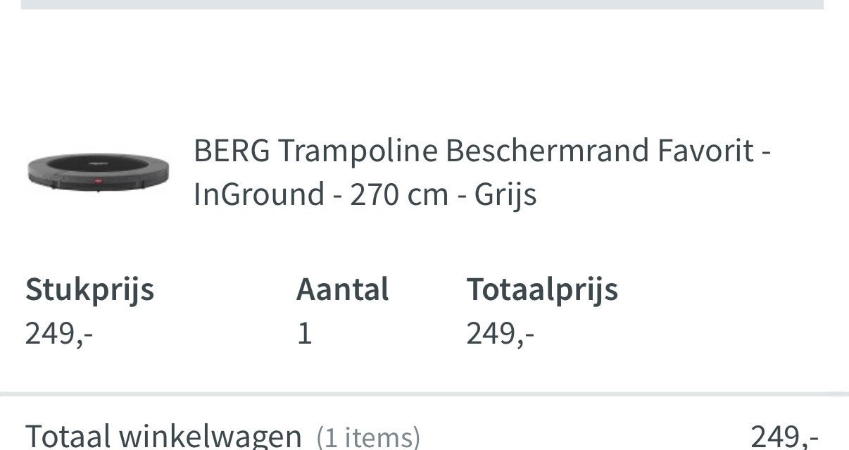 Beschermrand trampoline nieuw in doos, Ophalen, Nieuw