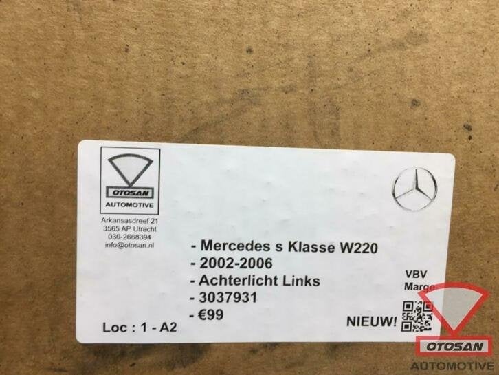 mercedes s klasse w220 2002 2006 achterlicht links nieuw! 30, Mercedes-Benz AG, Mercedes-Benz, Nieuw, Ophalen of Verzenden