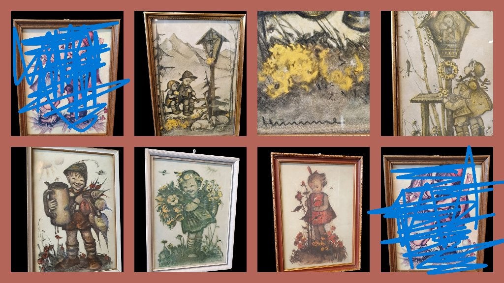 1070 lijst lijstjes hummel hummeltje lijsten vintage hummels, Ophalen of Verzenden, Gebruikt, Rood