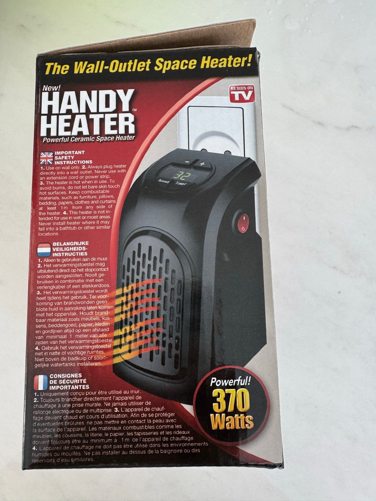 Handy Heater - Krachtige Keramische Ruimteverwarmer, Doe-het-zelf en Verbouw, Verwarming en Radiatoren, Minder dan 30 cm, Minder dan 60 cm