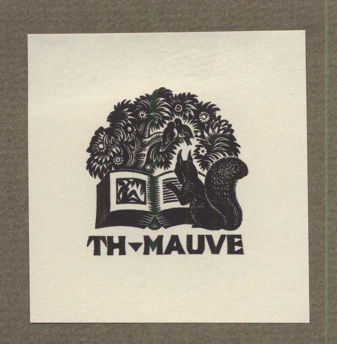 1251 Ex Libris Nederland : Thijs Mauve, 1942, Verzenden, Ex libris