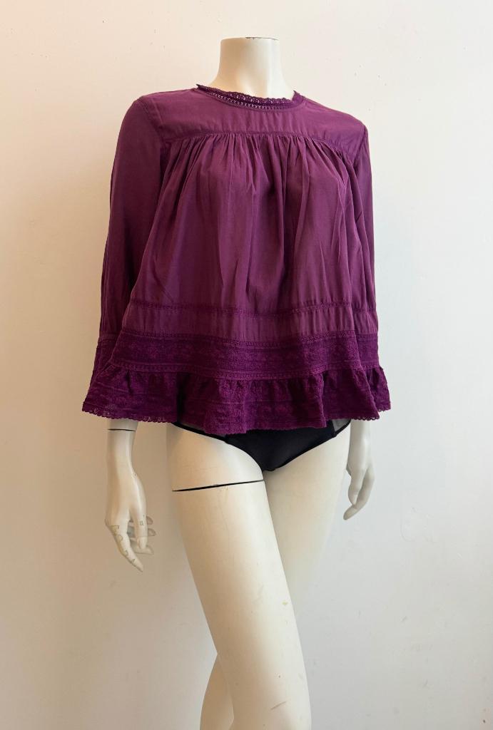 Leon Harper paarse top L, Kleding | Dames, Ophalen of Verzenden, Zo goed als nieuw, Paars, Zonder mouw