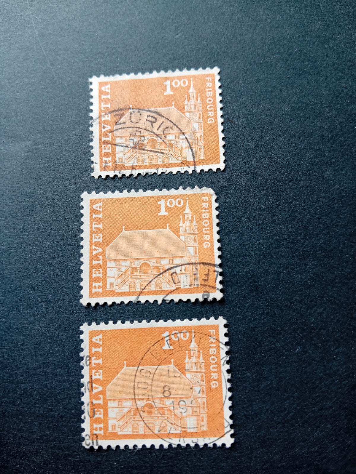 Zwitserse postzegels Helvetia Fribourg 100, gestempeld, Ophalen of Verzenden