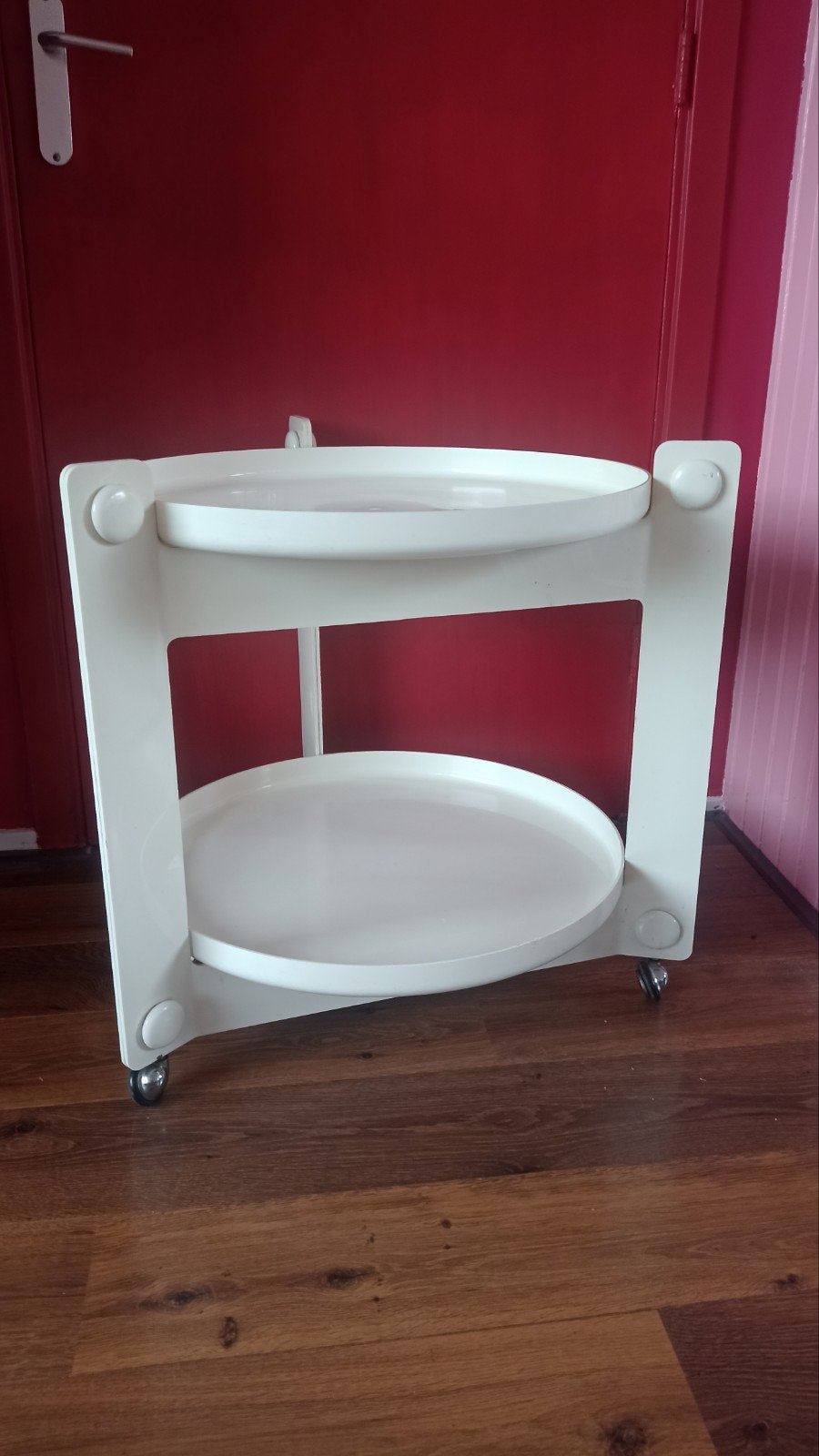 zeldzame guzzini jaren 70 space age tafel italiaans design, Ophalen, Rechthoekig, Minder dan 55 cm