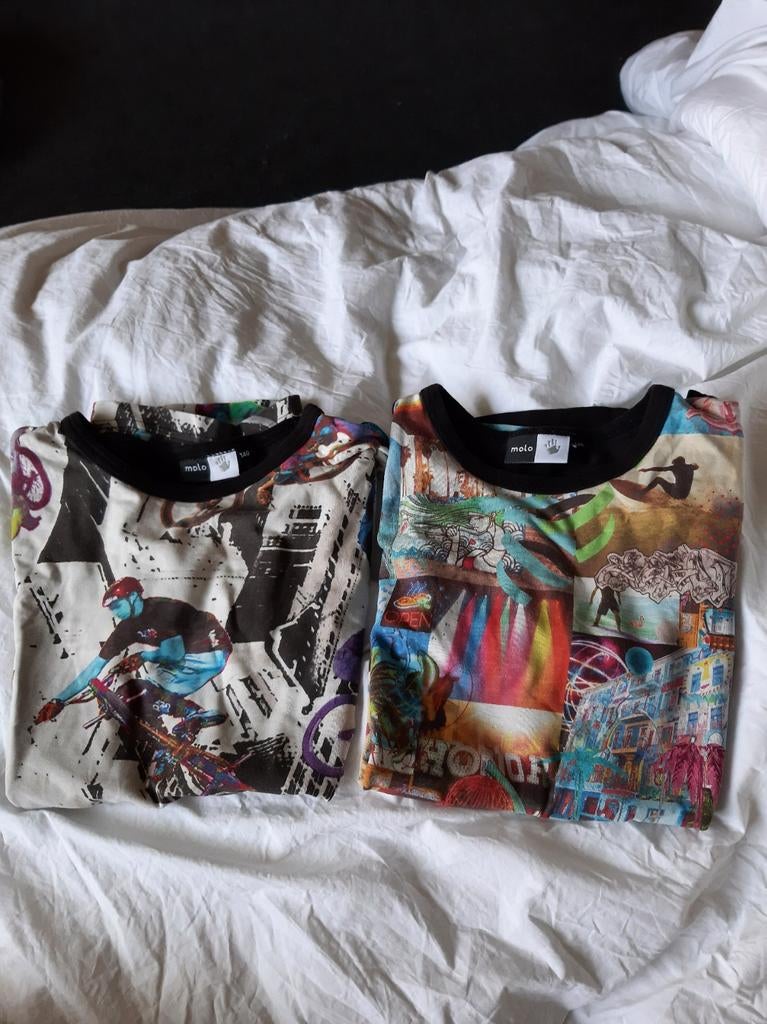 2 x Molo T-shirt mooie print zomer, Molo, Ophalen of Verzenden, Zo goed als nieuw, Shirt of Longsleeve