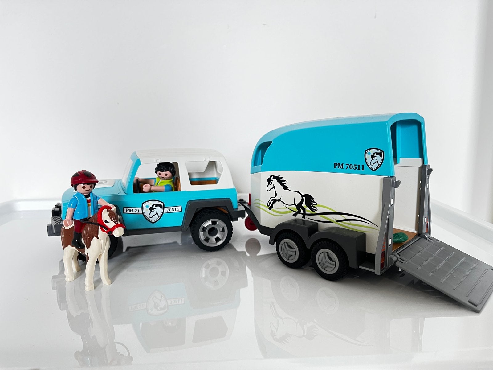 Playmobil 70511 paardentrailer, Ophalen of Verzenden, Zo goed als nieuw, Jongen of Meisje