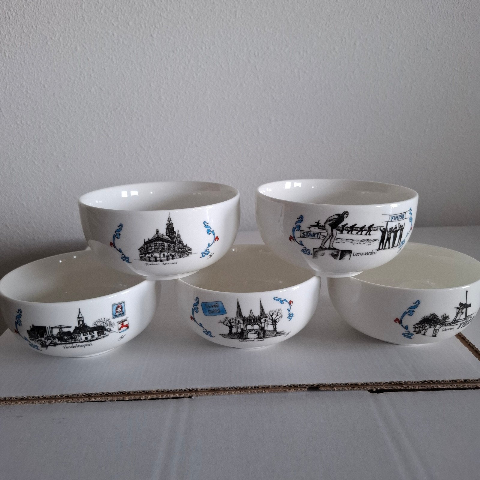 5 x elfstedentocht schaaltjes jet ter steege nieuw, Nieuw, Ophalen of Verzenden, Schaal of Schalen, Overige stijlen