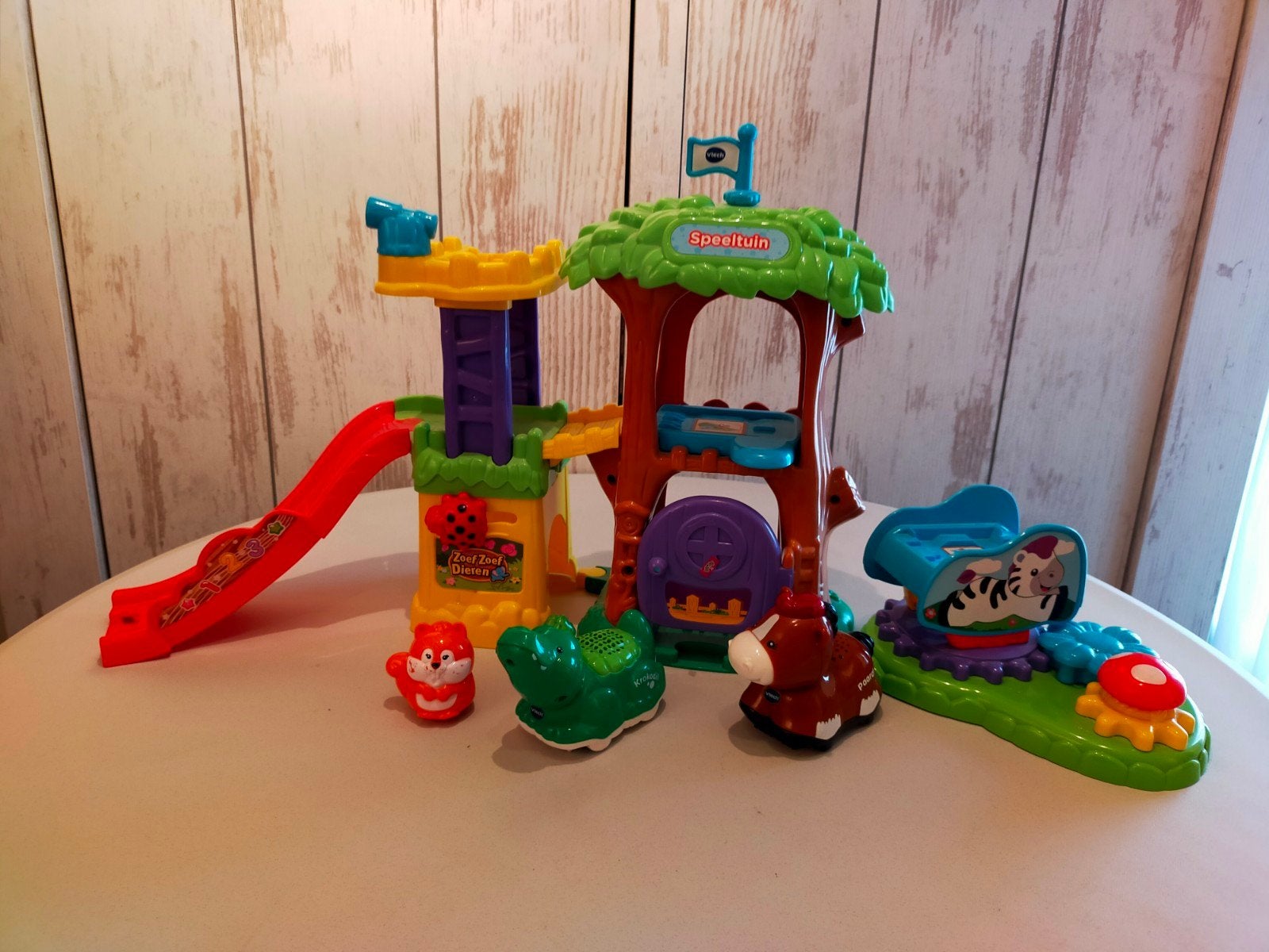 VTech Zoef Zoef Dieren Speeltuin, Kinderen en Baby's, Speelgoed | Vtech, Ophalen of Verzenden, Zo goed als nieuw, 2 tot 4 jaar