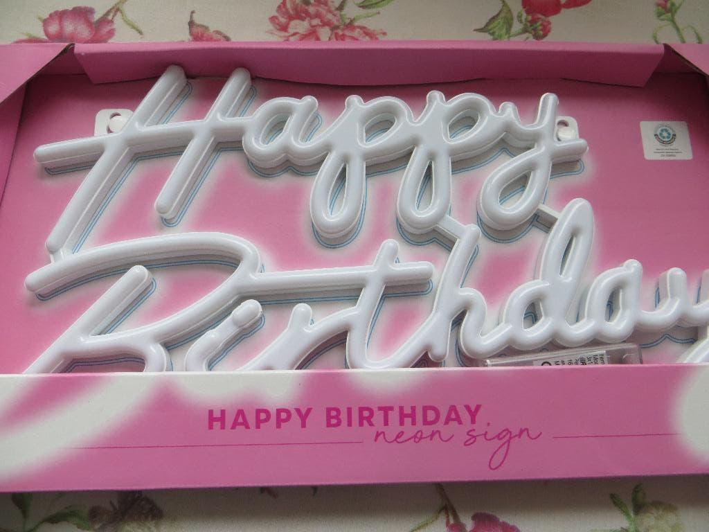 neon lamp birthday/verjaardag/feest, Ophalen of Verzenden, Nieuw, Verjaardag