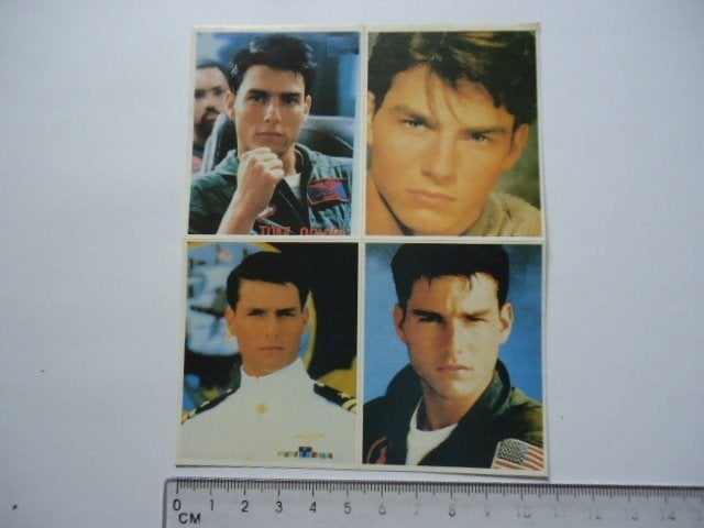 sticker oud TOM CRUISE 4 x jaren 80 eigthees film legend re, Verzenden, Zo goed als nieuw, Bedrijf of Vereniging