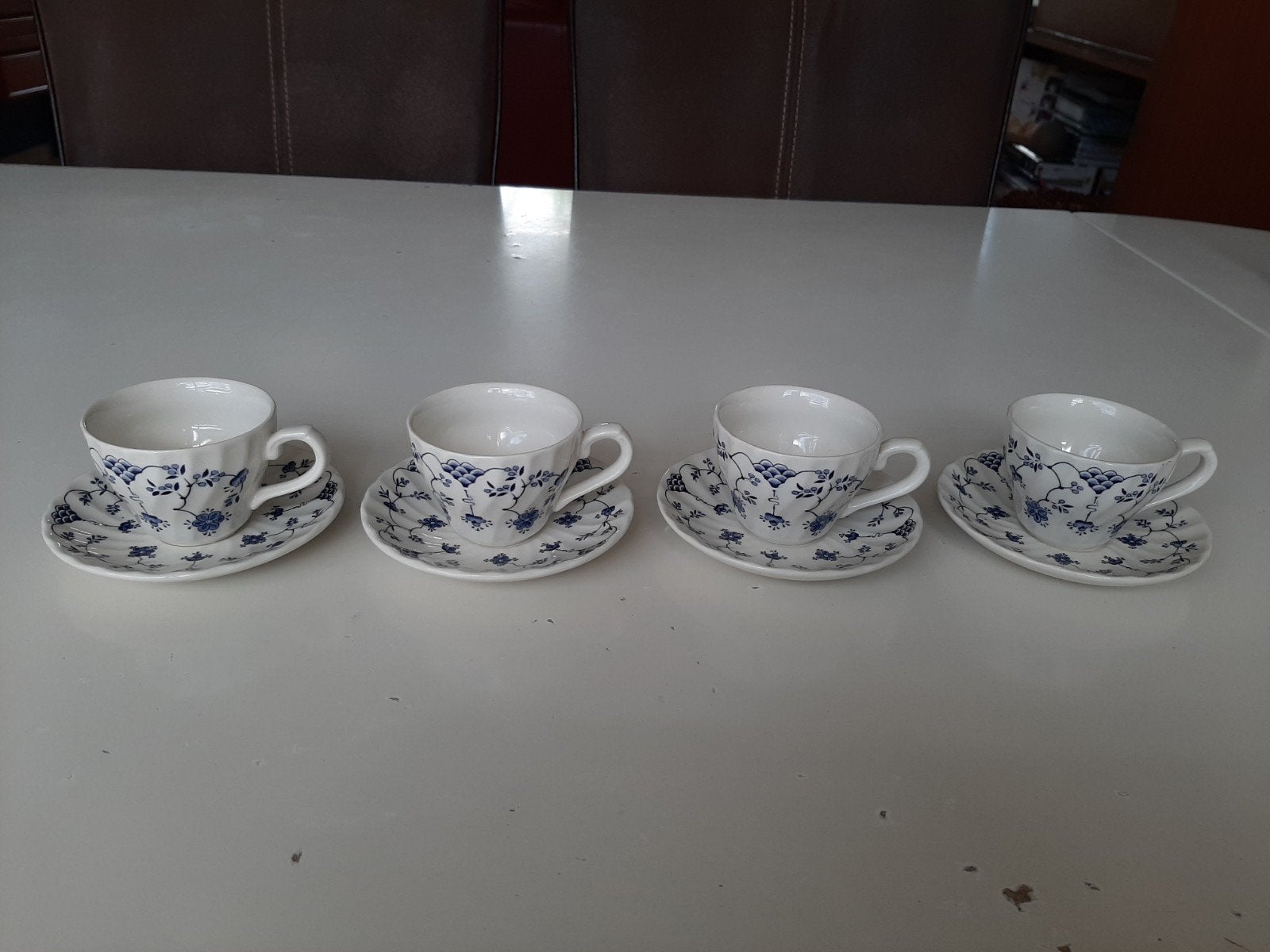 Vintage retro kopjes en schotels porselein Design England ., Antiek en Kunst, Ophalen of Verzenden
