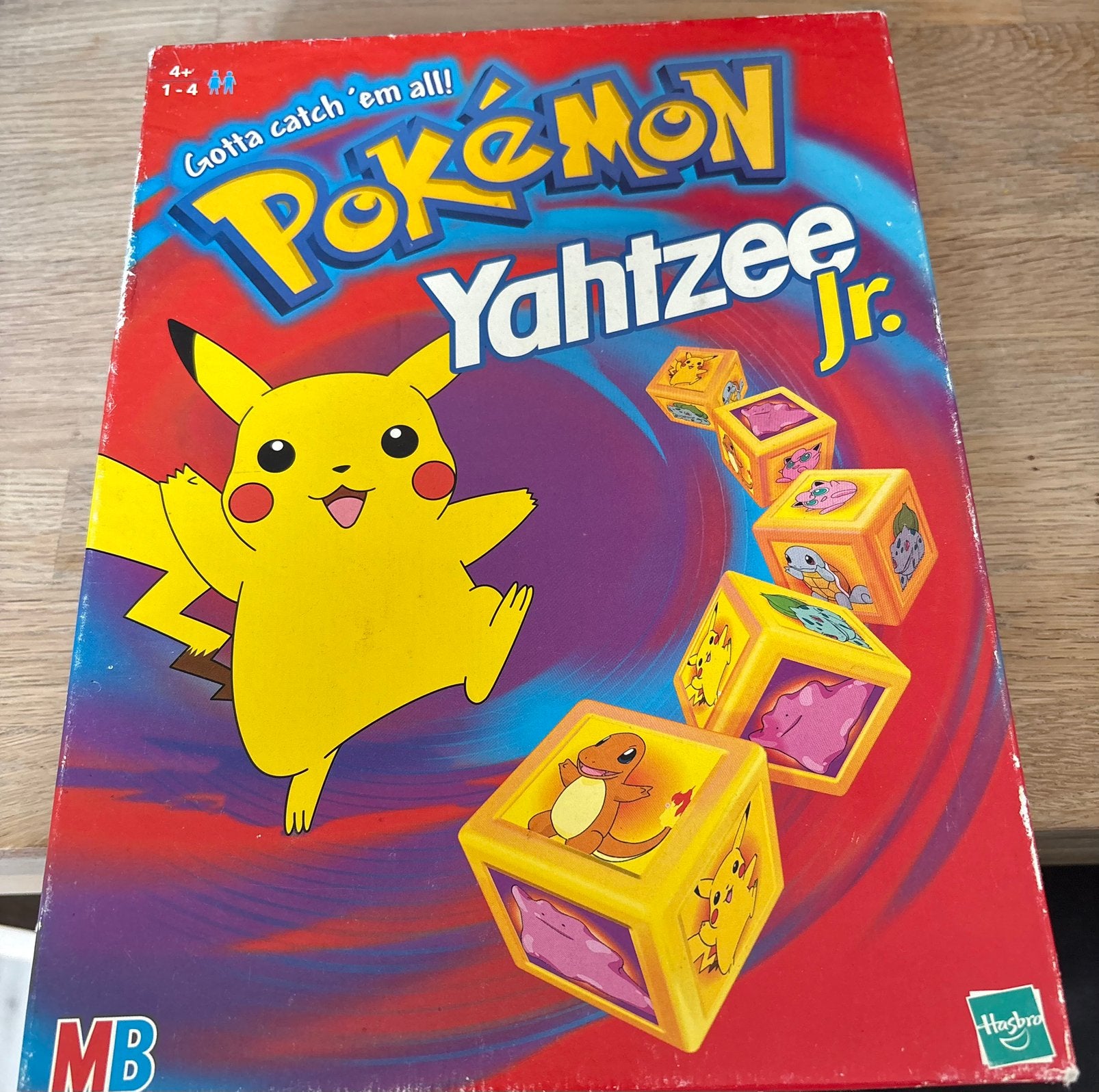 Vintage Pokémon Yahtzee Jr. Bordspel (MB / Hasbro 1999), Ophalen of Verzenden, Zo goed als nieuw