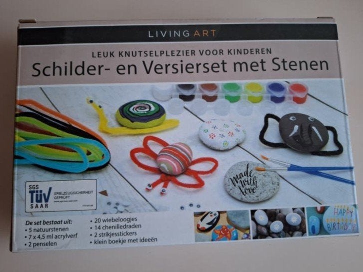Living Art Schilder- en Versierset met Stenen, Overige thema's, Nieuw, Meerkleurig, Ophalen of Verzenden