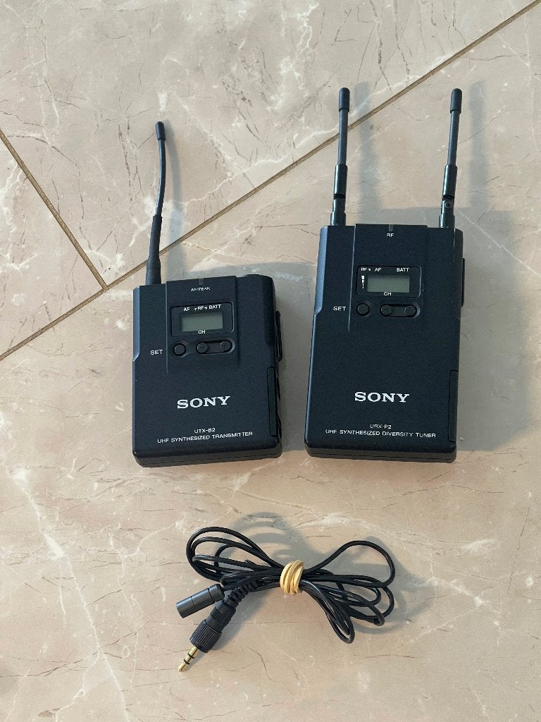 SONY Zender + Ontvanger + lavalier draadloos Microfoon set, Muziek en Instrumenten, Microfoons, N, N, Overige typen, Ophalen of Verzenden