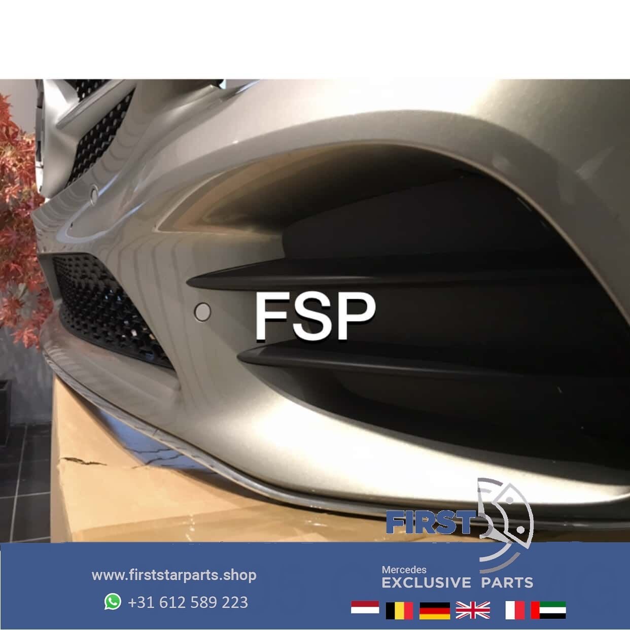 W205 C205 S205 C43 AMG VOORBUMPER COMPLEET Mercedes C Klasse, Gebruikt, -, Voor, Ophalen of Verzenden