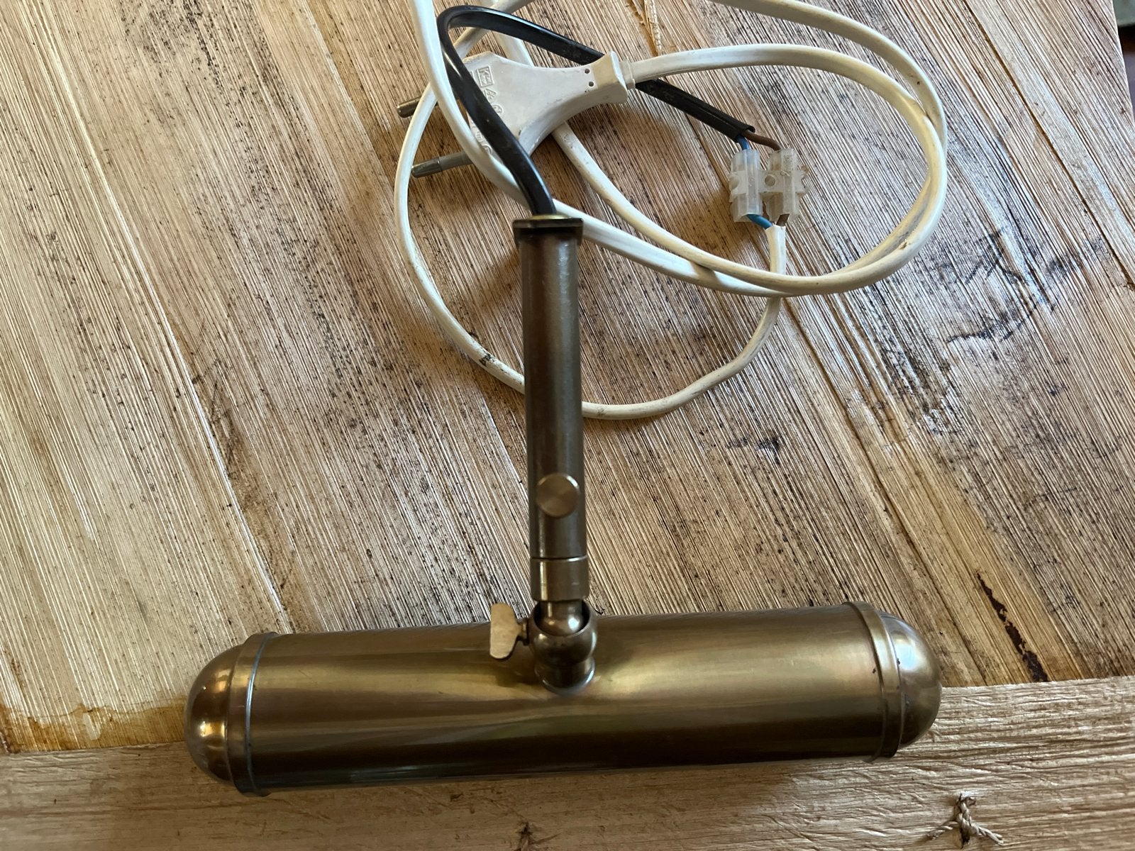 Vintage messing schilderijlamp/spot, Huis en Inrichting, Lampen | Overige, Gebruikt, Verzenden