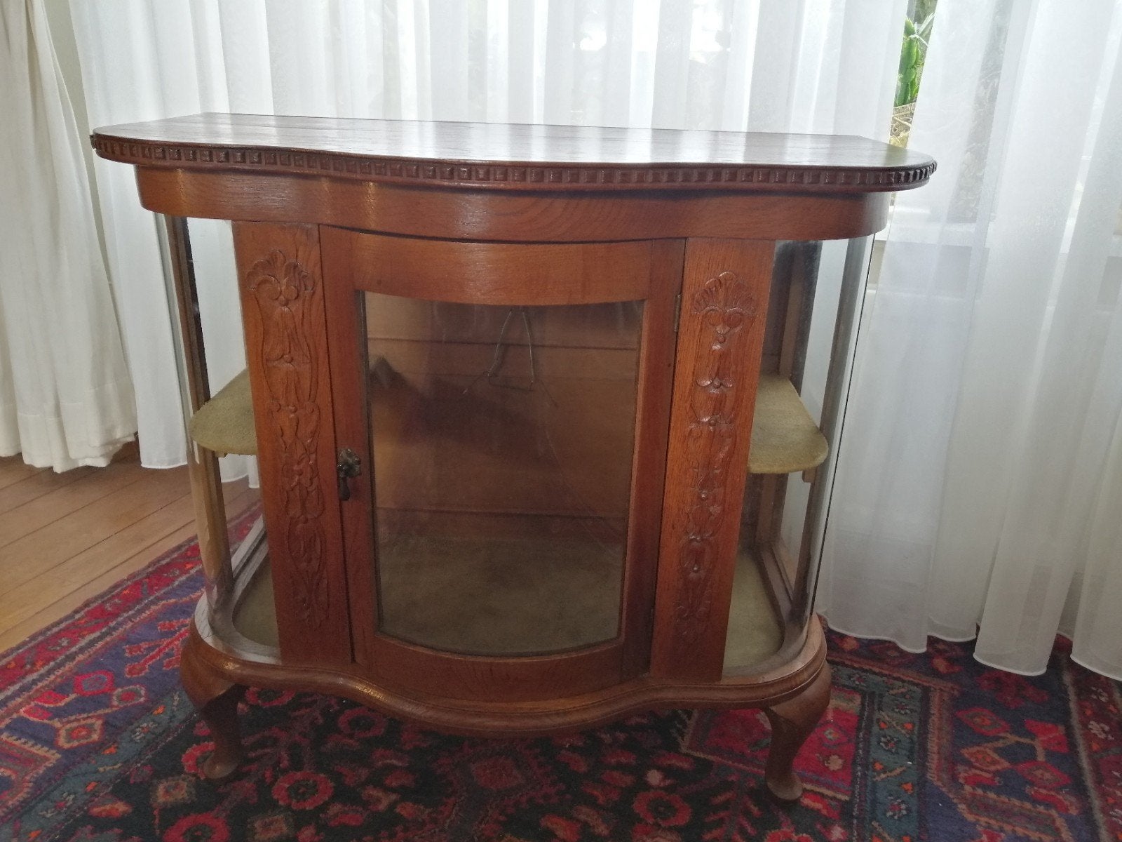 Mahonie Art Deco theekastje., Ophalen