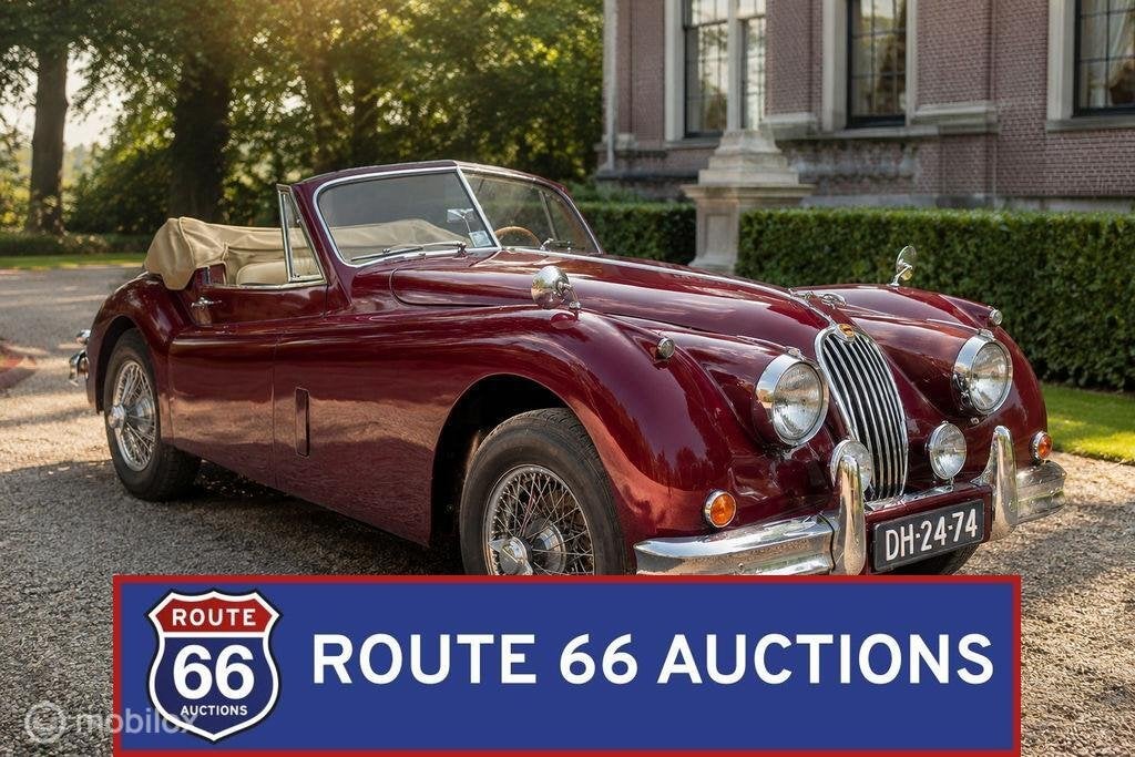 Jaguar XK140 DHC SE | 1956 | Route 66 Auctions, Auto's, Overige carrosserieën, Zwart, Bedrijf, Handgeschakeld