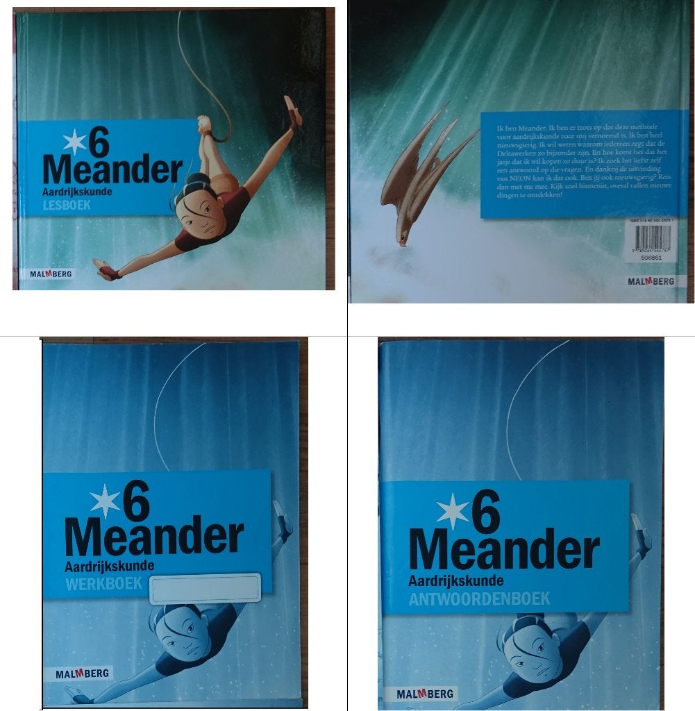 Meander aardrijkskunde G6: les-, werk- & antw.boek + kaarten, Malmberg, Ophalen of Verzenden, Overige niveaus, Aardrijkskunde
