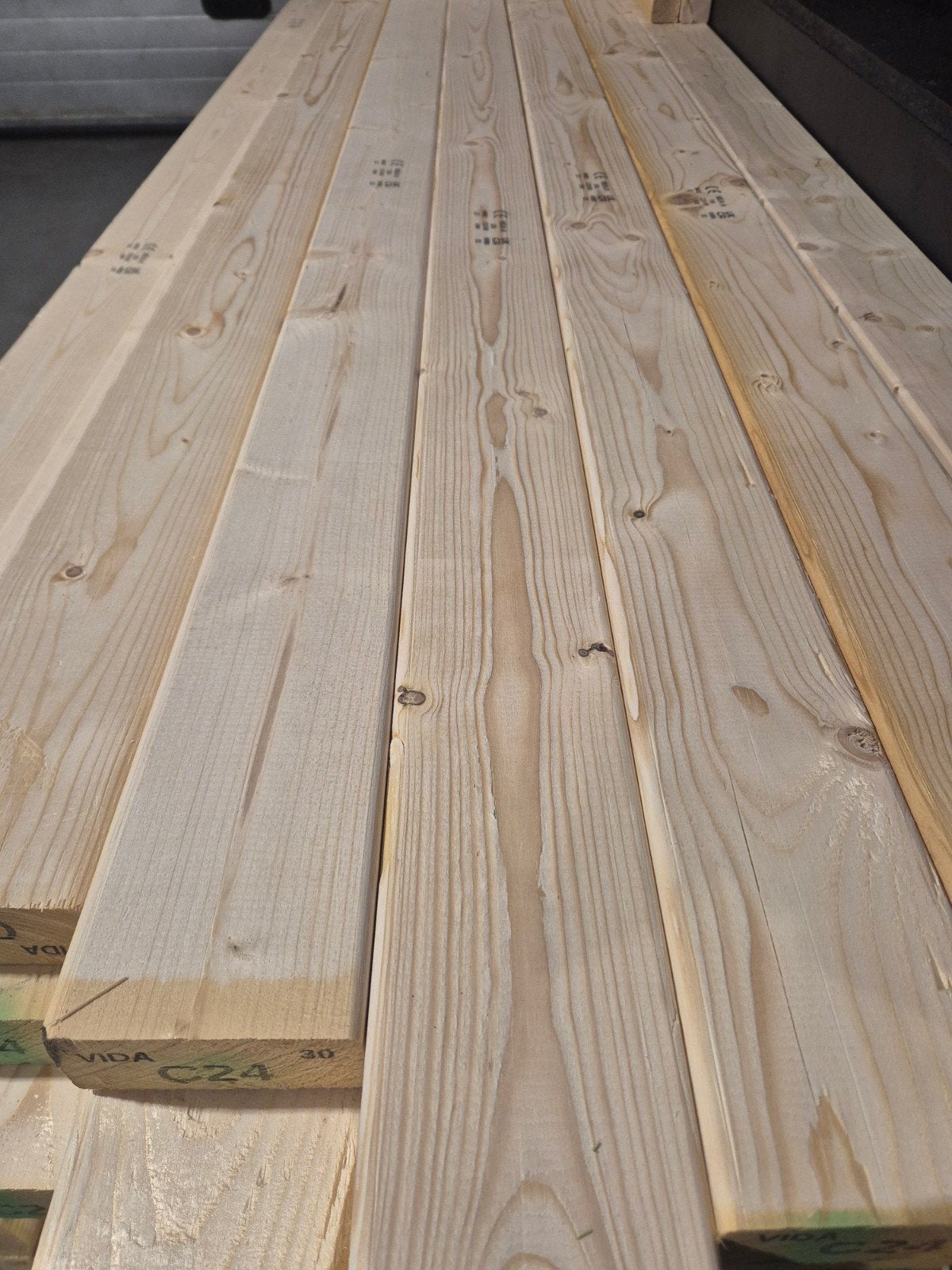 Nieuwe Vuren Balken cls  C24 - kopmaat 38x89, Nieuw, Ophalen of Verzenden, Balk, Vuren