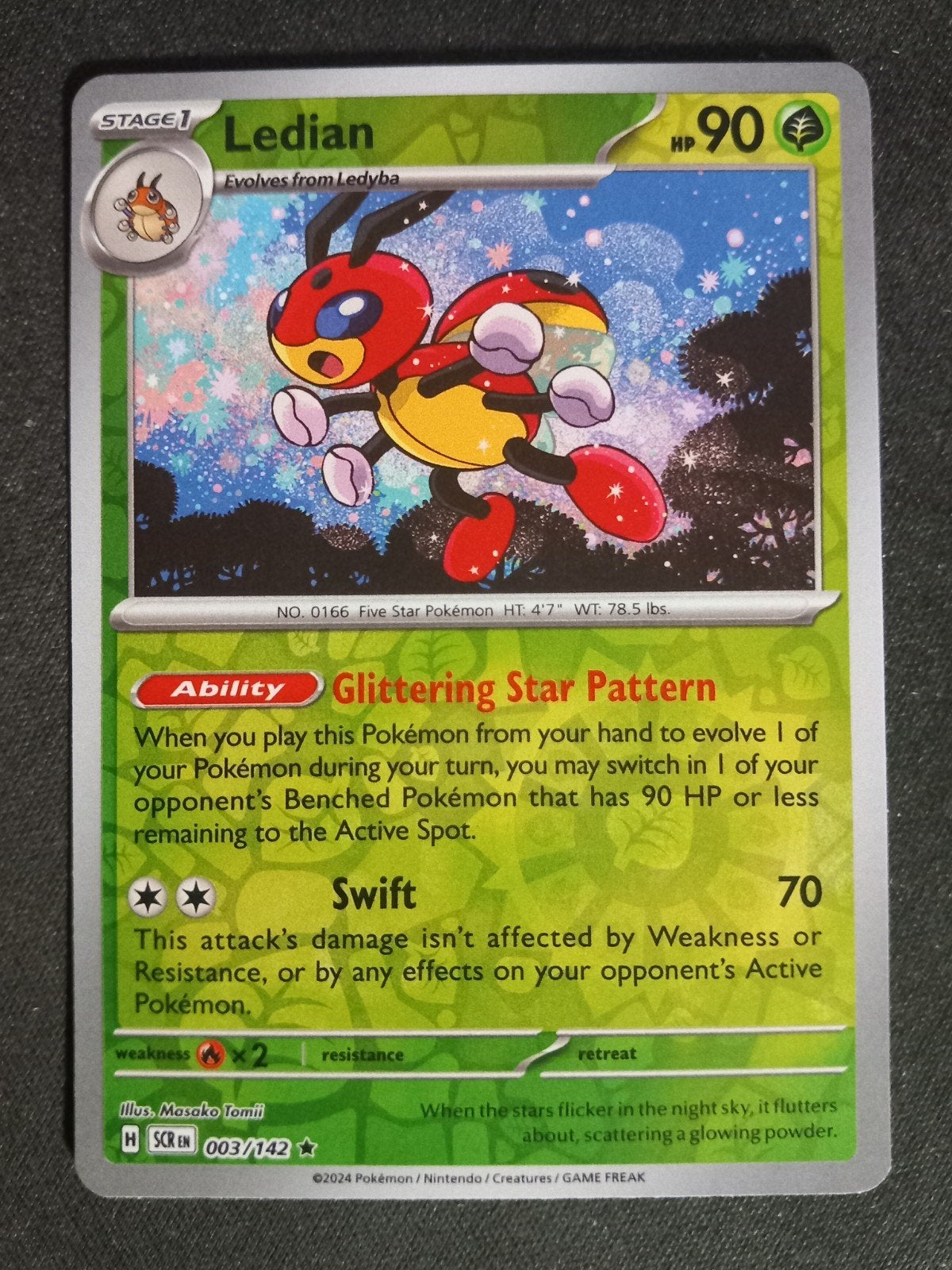 Ledian 003/142 Stellar Crown Reverse NM, Verzenden, Zo goed als nieuw, Losse kaart, Foil
