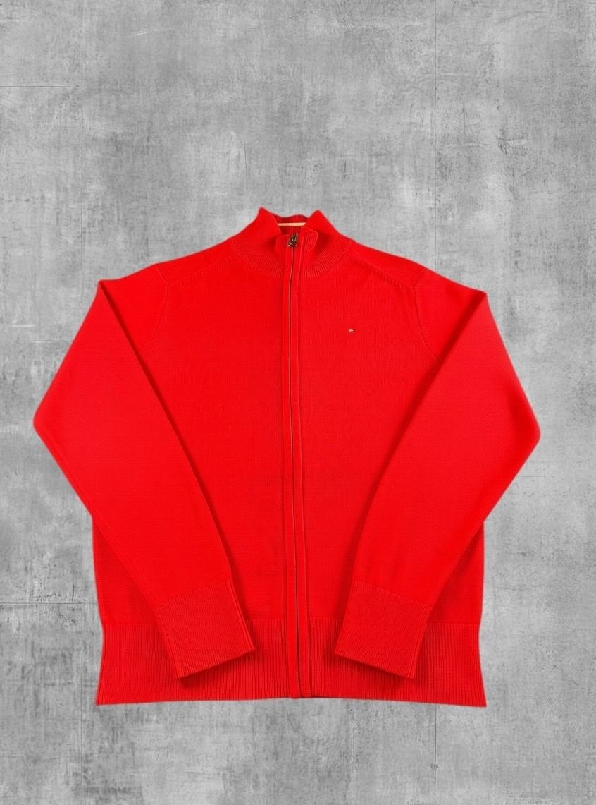 Rode Tommy Hilfiger quarter zip maat 152 (fleecevest /, Tommy Hilfiger Europe B.V., Danzigerkade 165, 1013 AP Amsterdam, Nederland