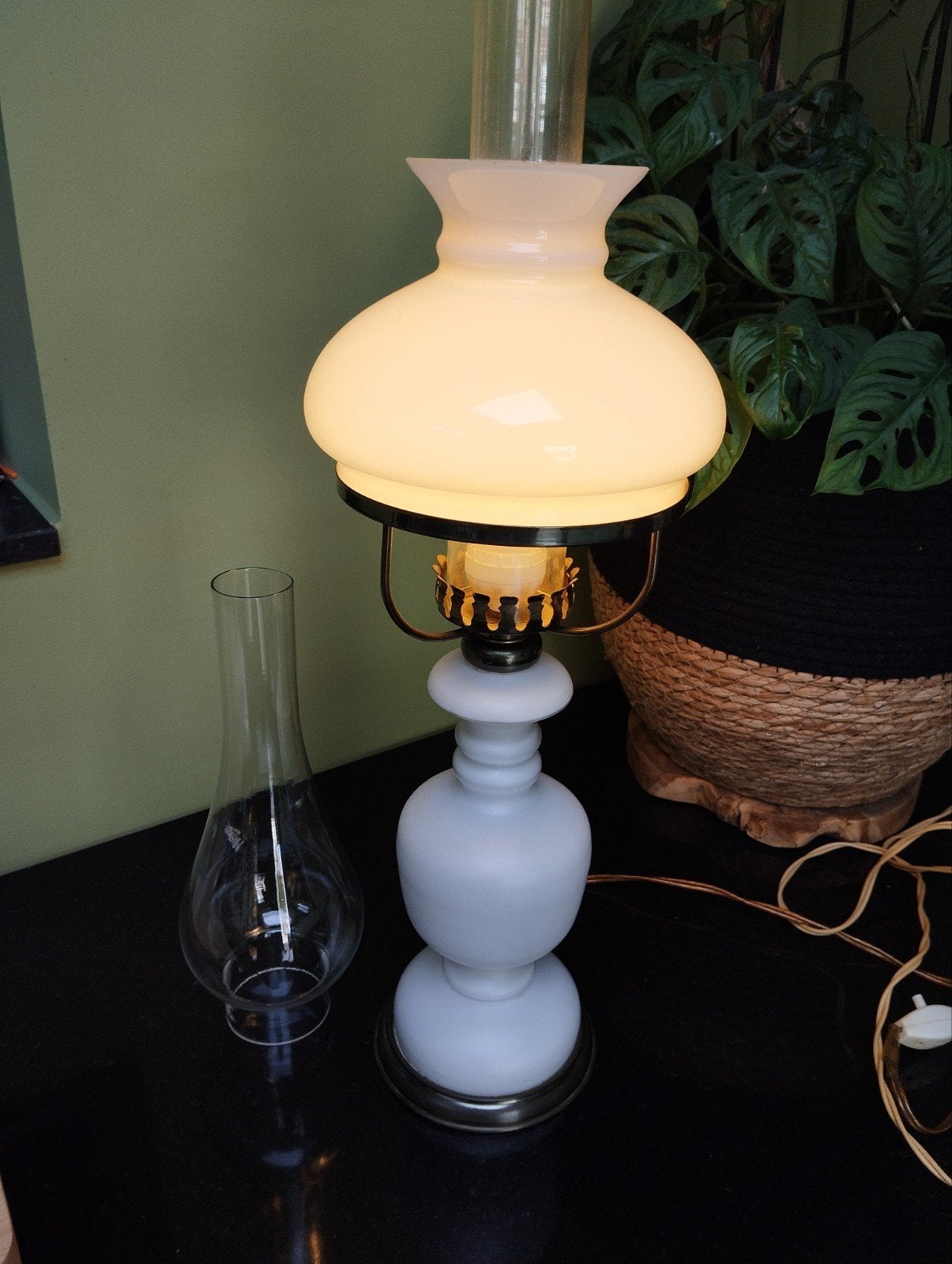 Tafellamp, Ophalen, Glas