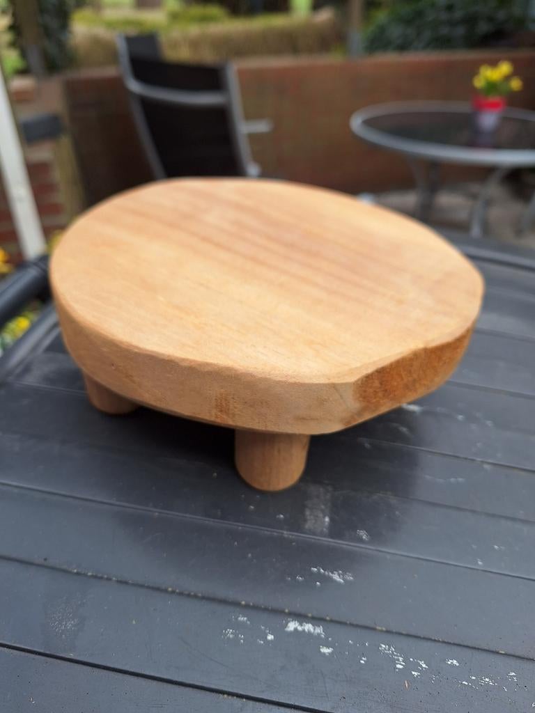 Houten plateau  op pootjes, Ophalen, Zo goed als nieuw